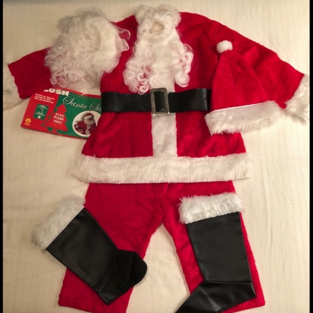 Deluxe Plush Santa Suit- Men’s or women’s, 7 pc